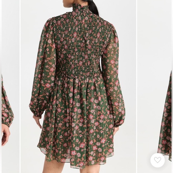 Misa Los Angeles Jessa mini chiffon dress in Evergreen Bloom pattern small - Picture 3 of 12